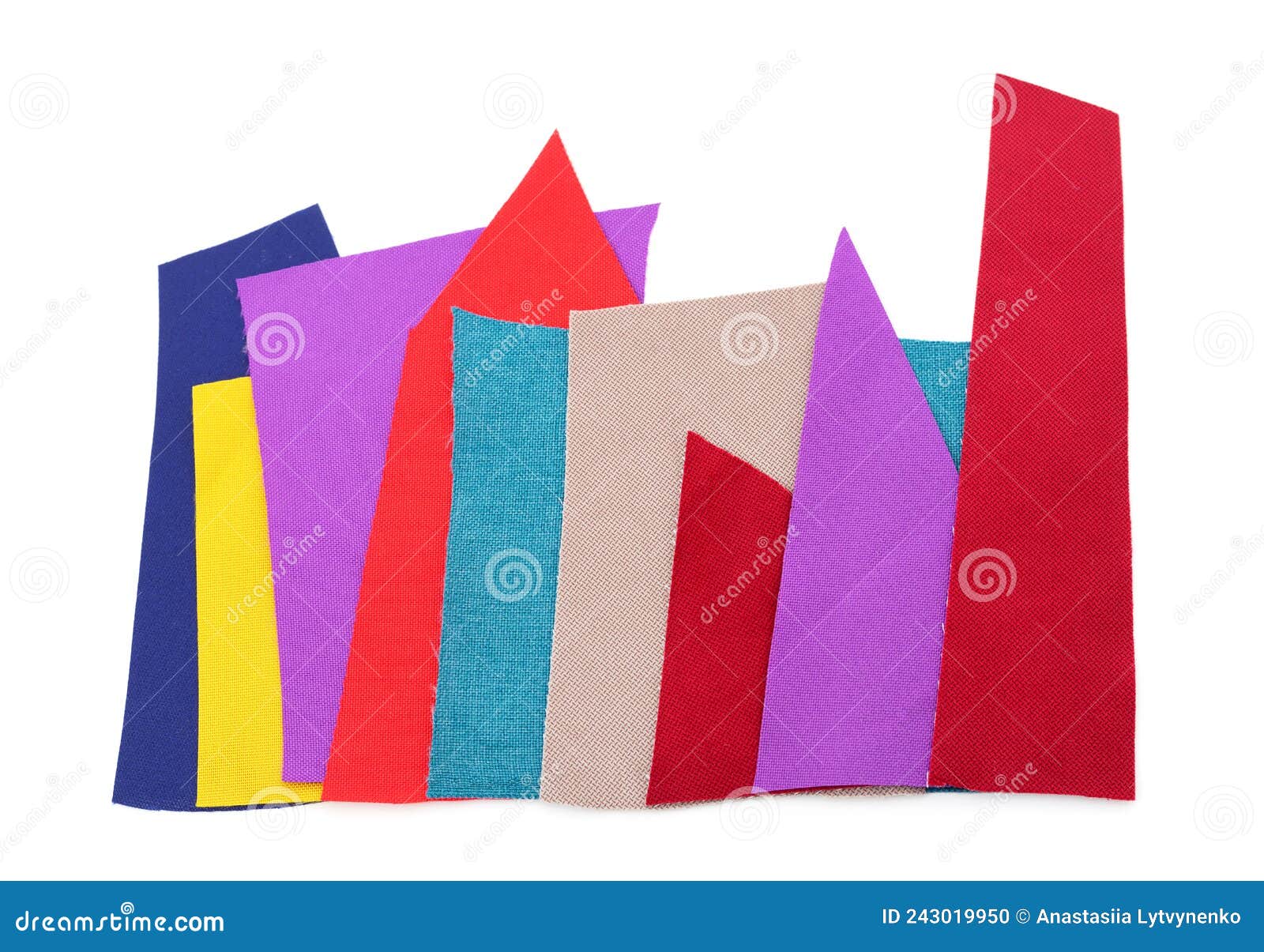 Pieces of Fabric are Multicolored Stock Photo - Image of clothing ...