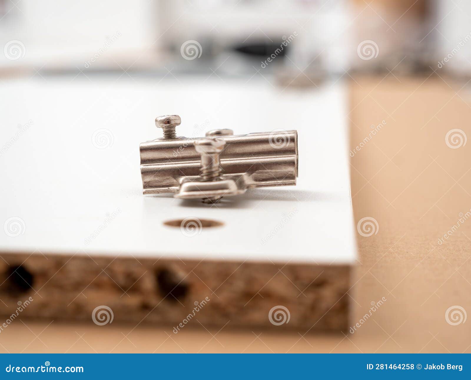 Pieces of Furniture and Tools in the Process of Assembly. Stock Photo Image of