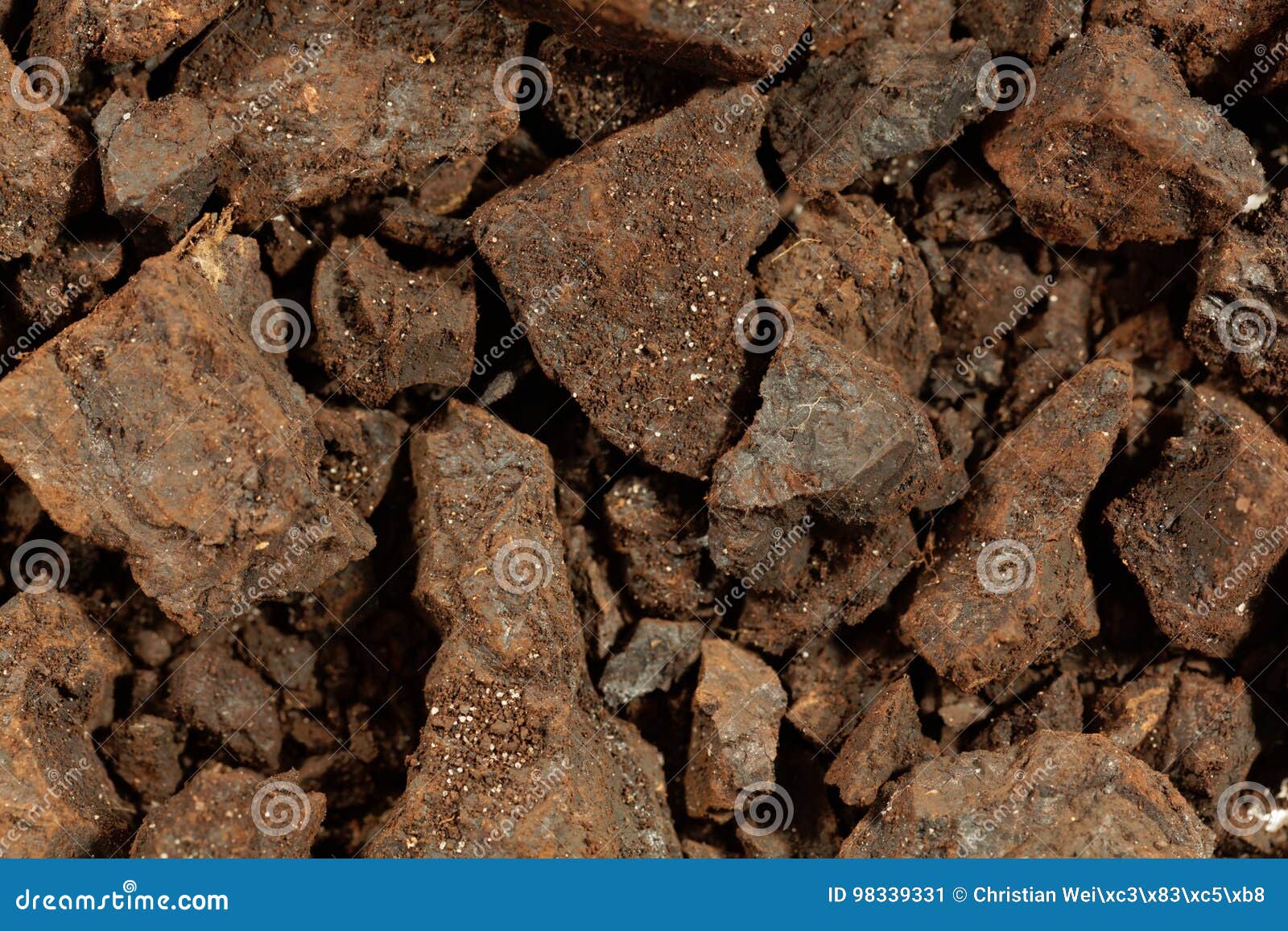 Pieces of Lignite or Brown Coal Stock Image - Image of brown