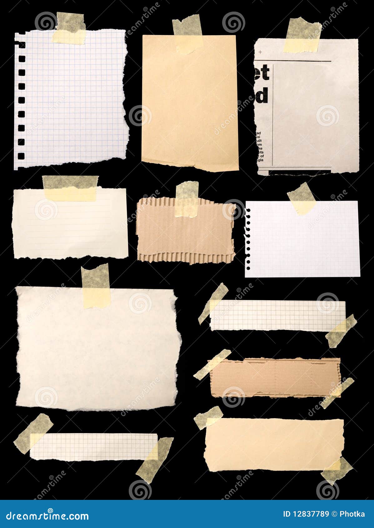 pieces of notepaper