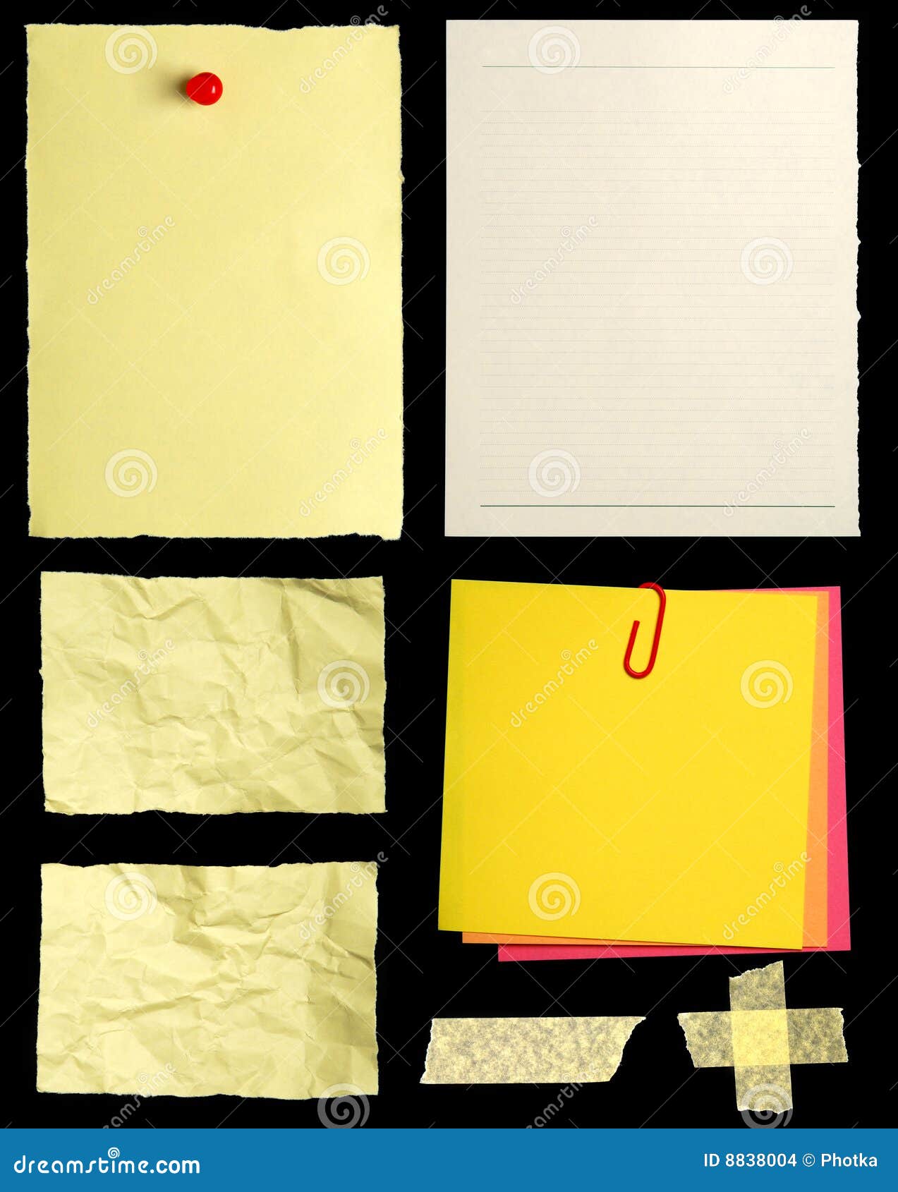 pieces of notepaper