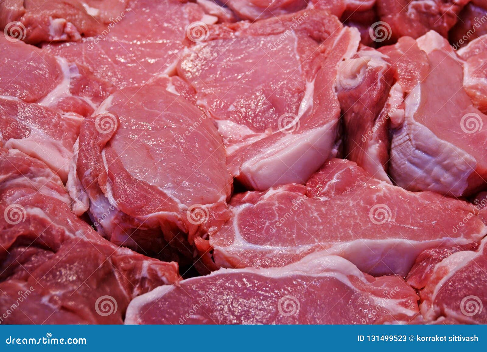 Pork Meat, Close Up ,in Fresh Market ...