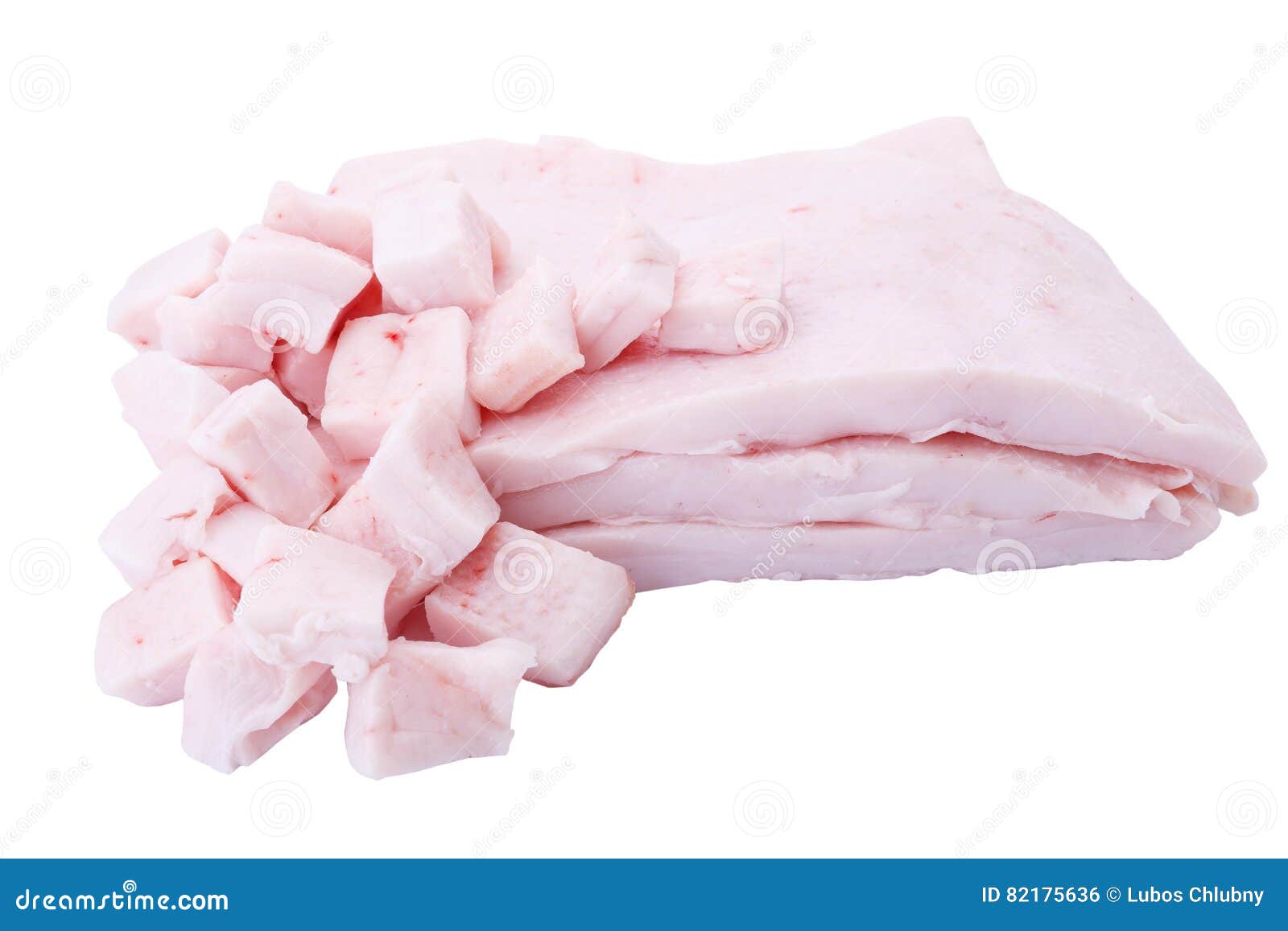 Pieces of raw pork lard stock photo. Image of healthy 82175636