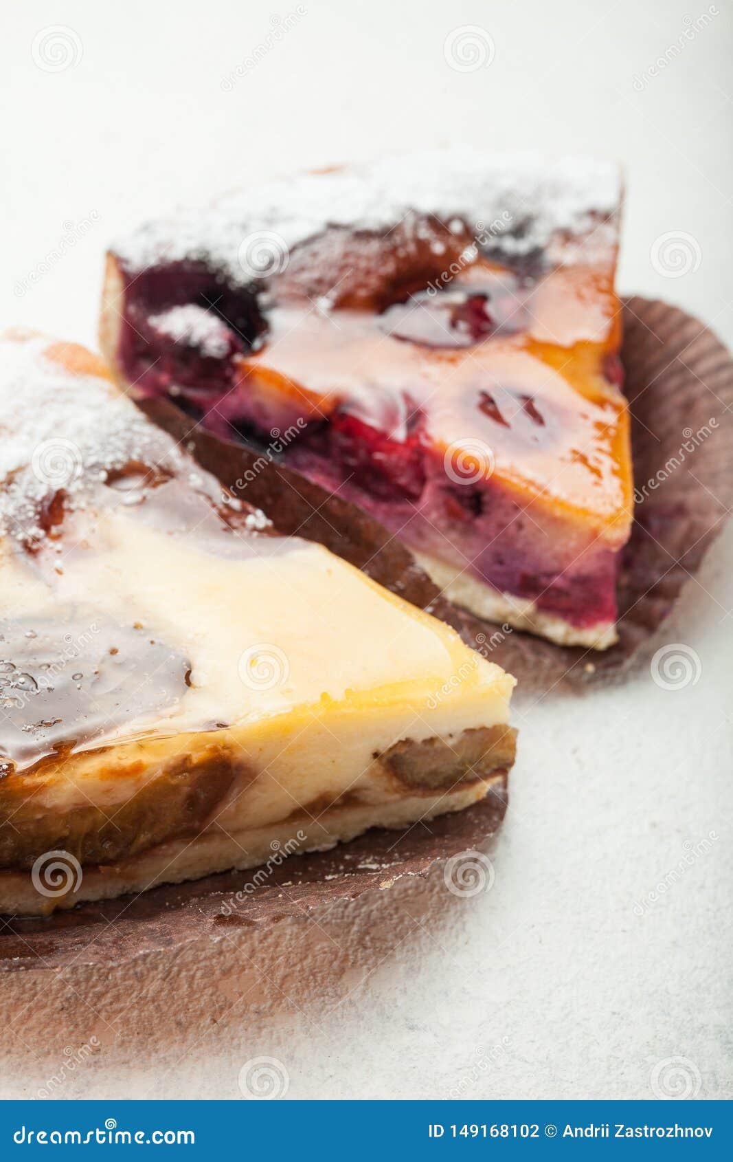 Pieces of Sweet Fruit Pies with a Jelly Layer Stock Photo Image of