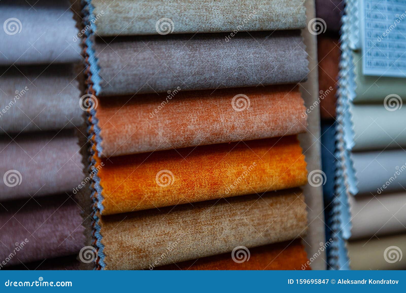 Pieces of Textile Material for Interior Trim and Furniture Making for