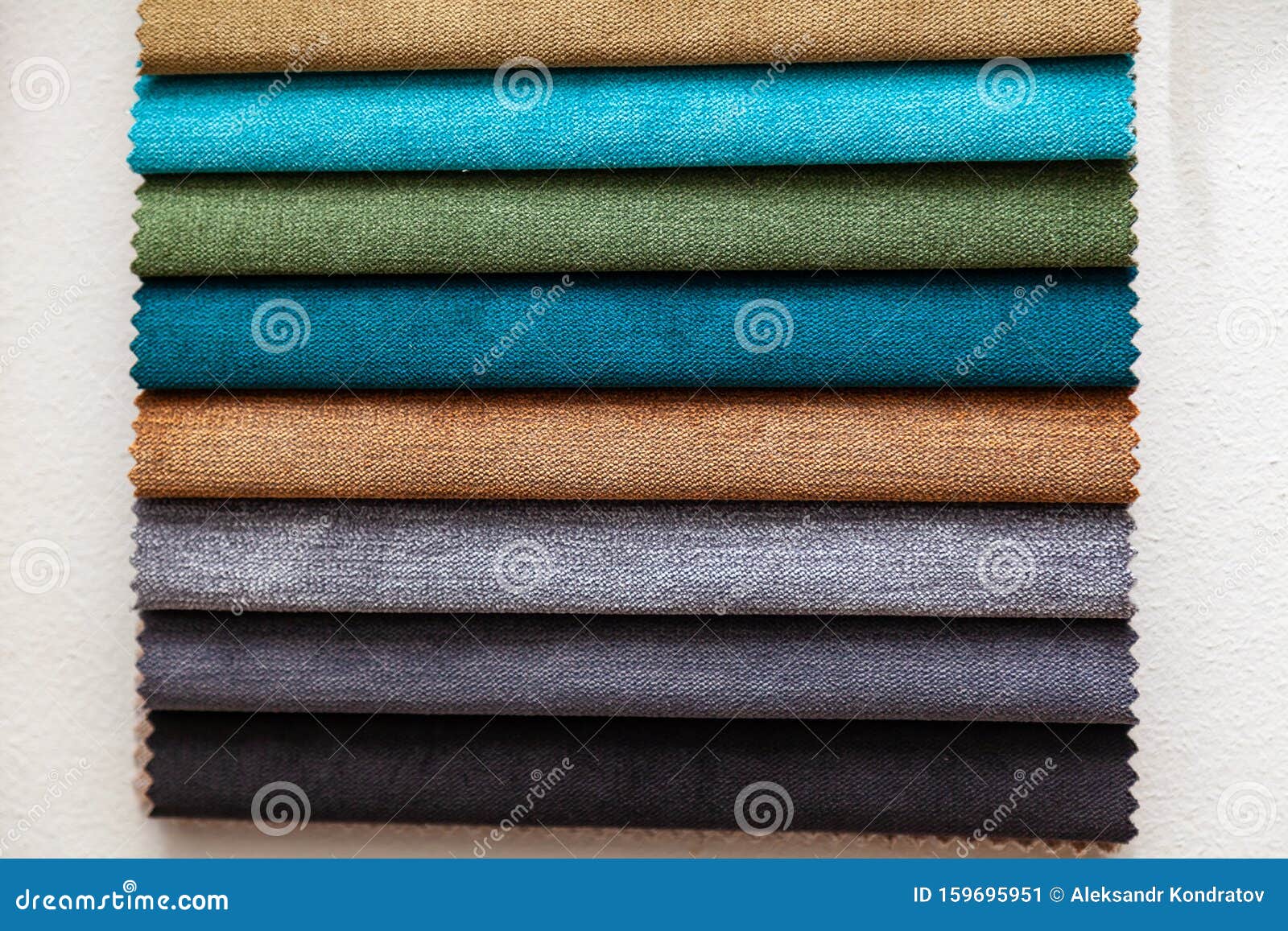 Pieces of Textile Material for Interior Trim and Furniture Making for