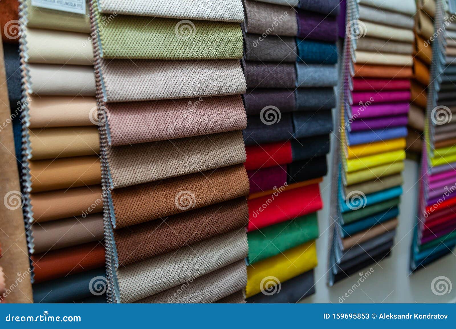 Pieces of Textile Material for Interior Trim and Furniture Making for