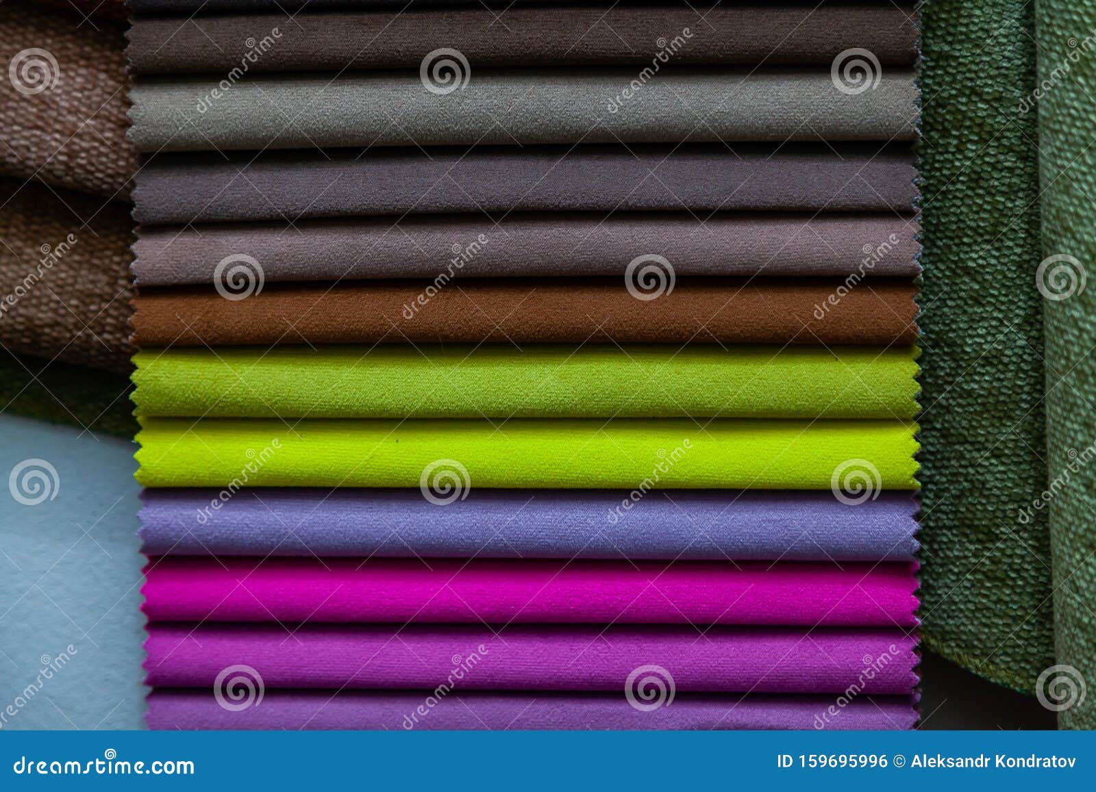 Pieces of Textile Material for Interior Trim and Furniture Making for