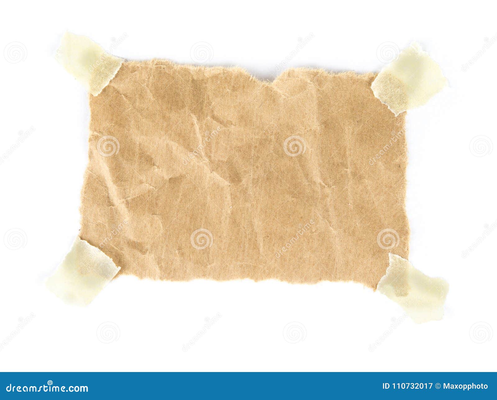 Pieces of Torn Note Paper Sheets with Adhesive Sticky Tape Stuck. Stock Image Image of shred