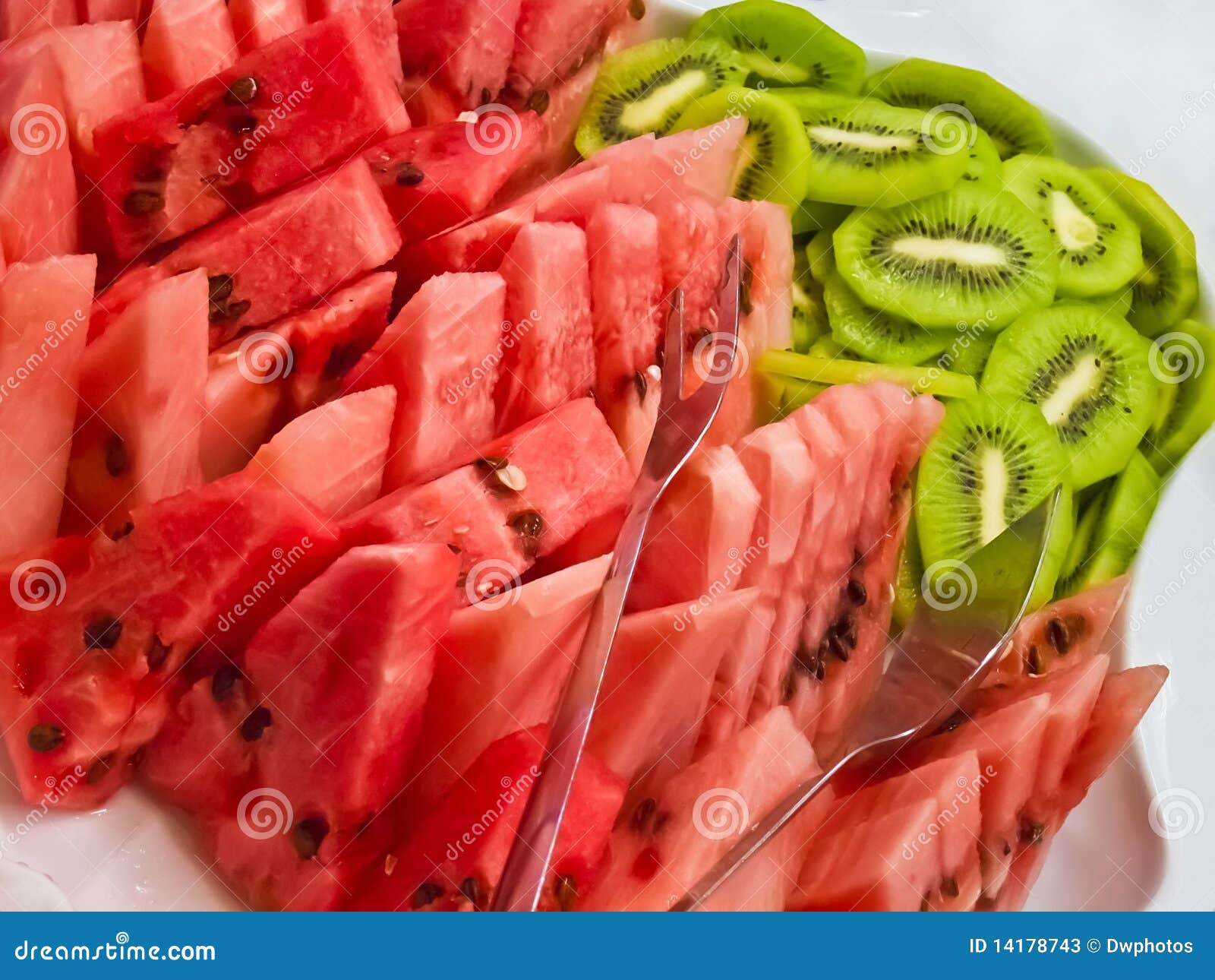 Pieces of watermelon/kiwi stock image. Image of close 14178743