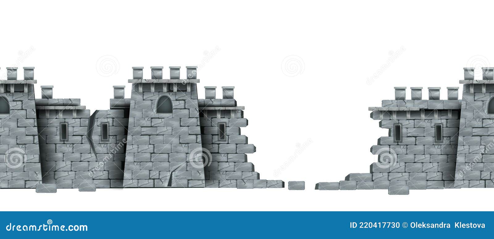 Piedra Castillo Pared Vector Sin Fisuras Medieval Ladrillo Torre Ruina Fondo  Aislado En Blanco. Ilustración del Vector - Ilustración de edad, oscuro:  220417730
