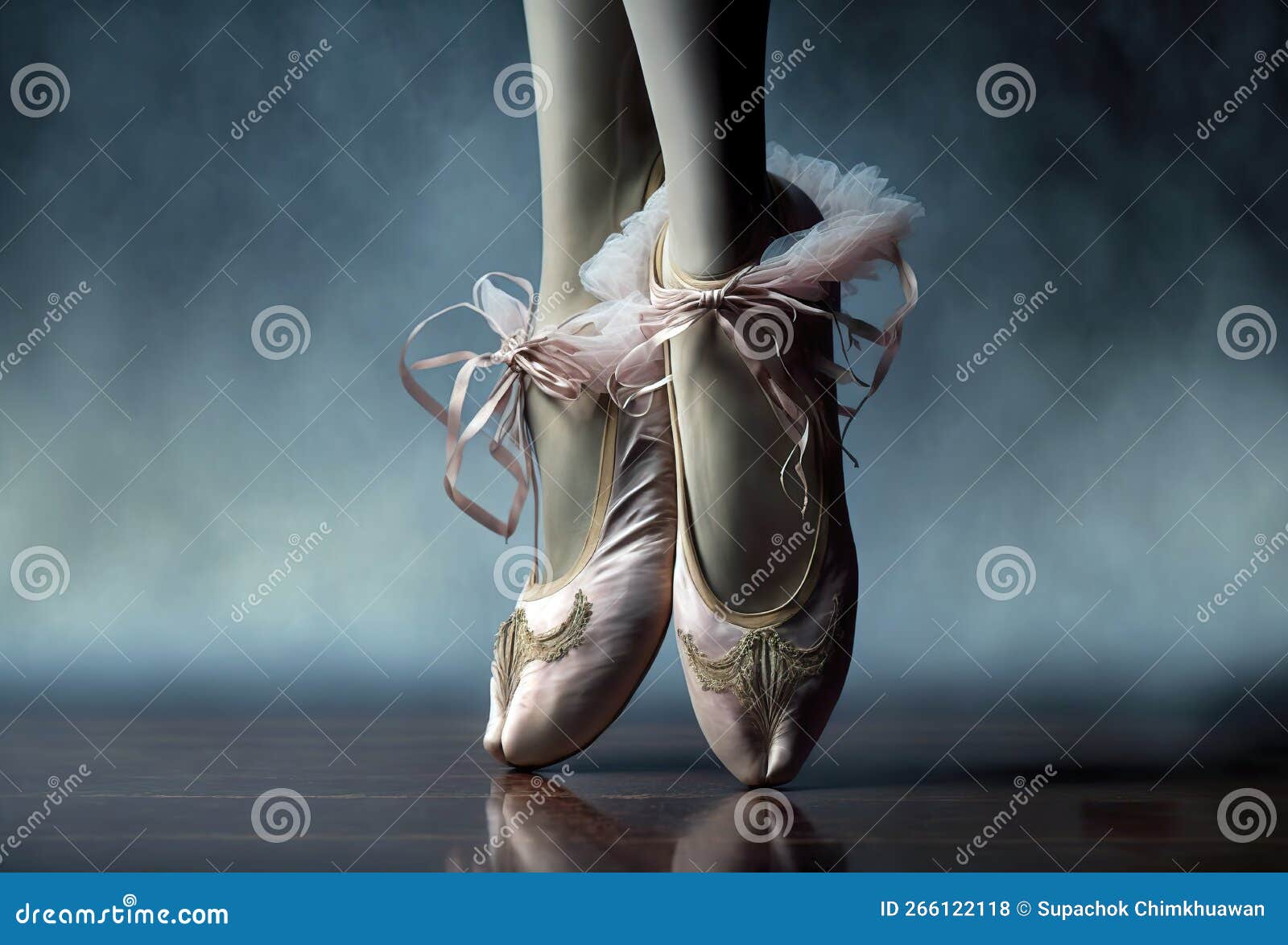 Ballet Danse Chaussures Avec Les Pieds D'une Ballerine Danseuse Dansant  image libre de droit par PeopleImages.com © #611458234