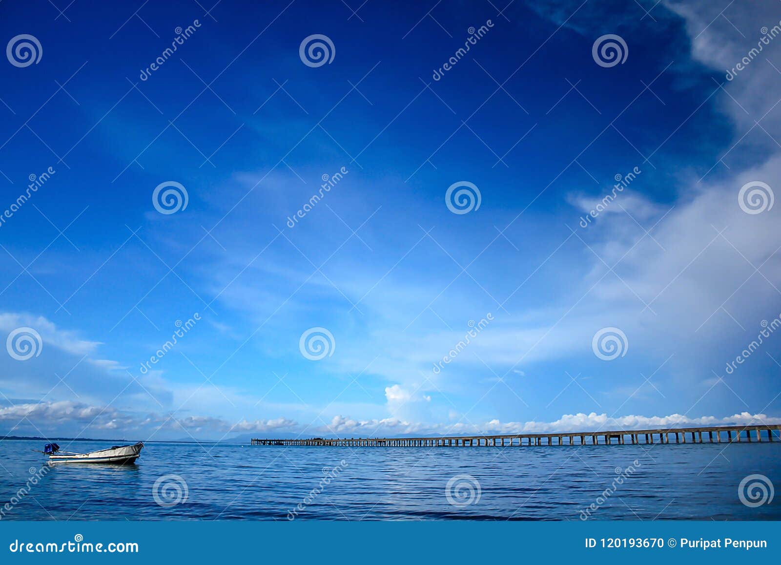 Concrete Bridges Stretched into the Sea. Stock Photo Image of rawai