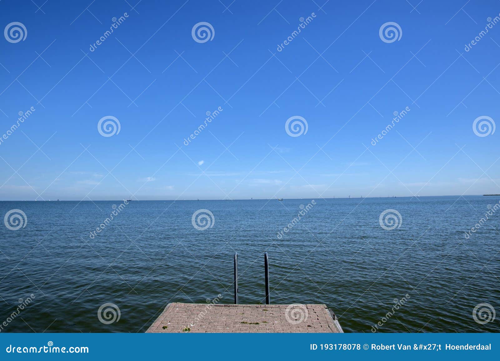 pier at the ijselmeer the netherlands 6-8-2020