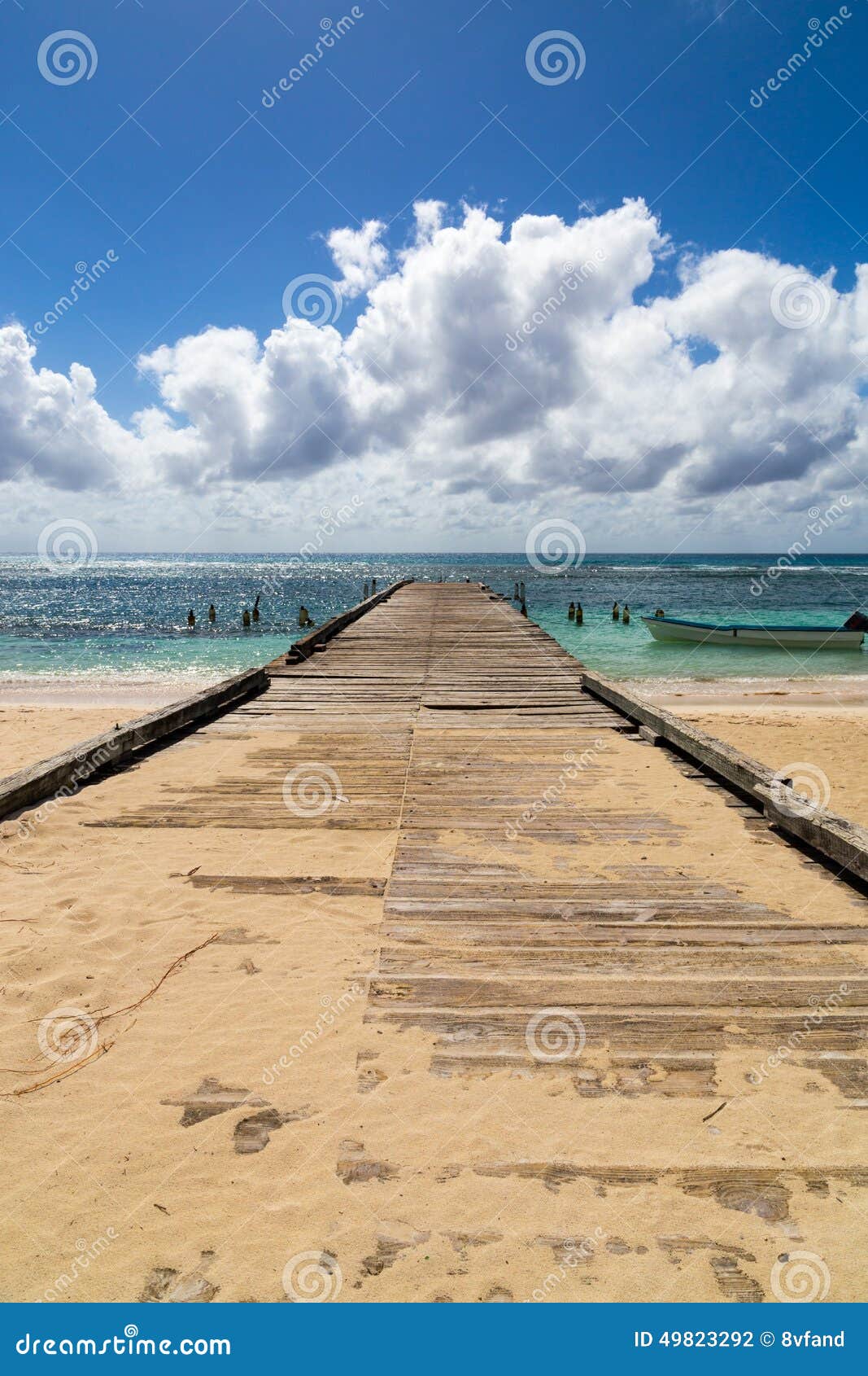 pier into the ocean saona domenican republic