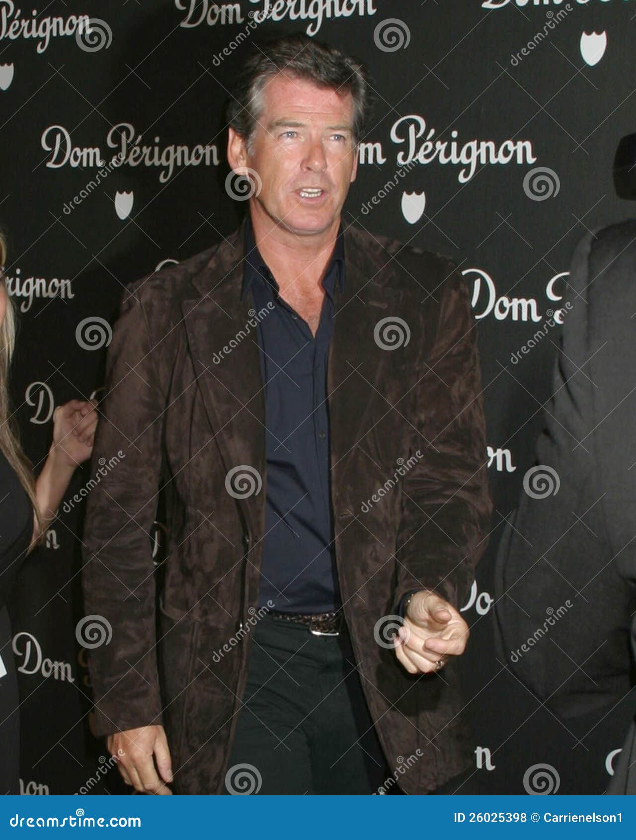 Pierce Brosnan,Karl Lagerfeld Editorial Stock Photo - Image of