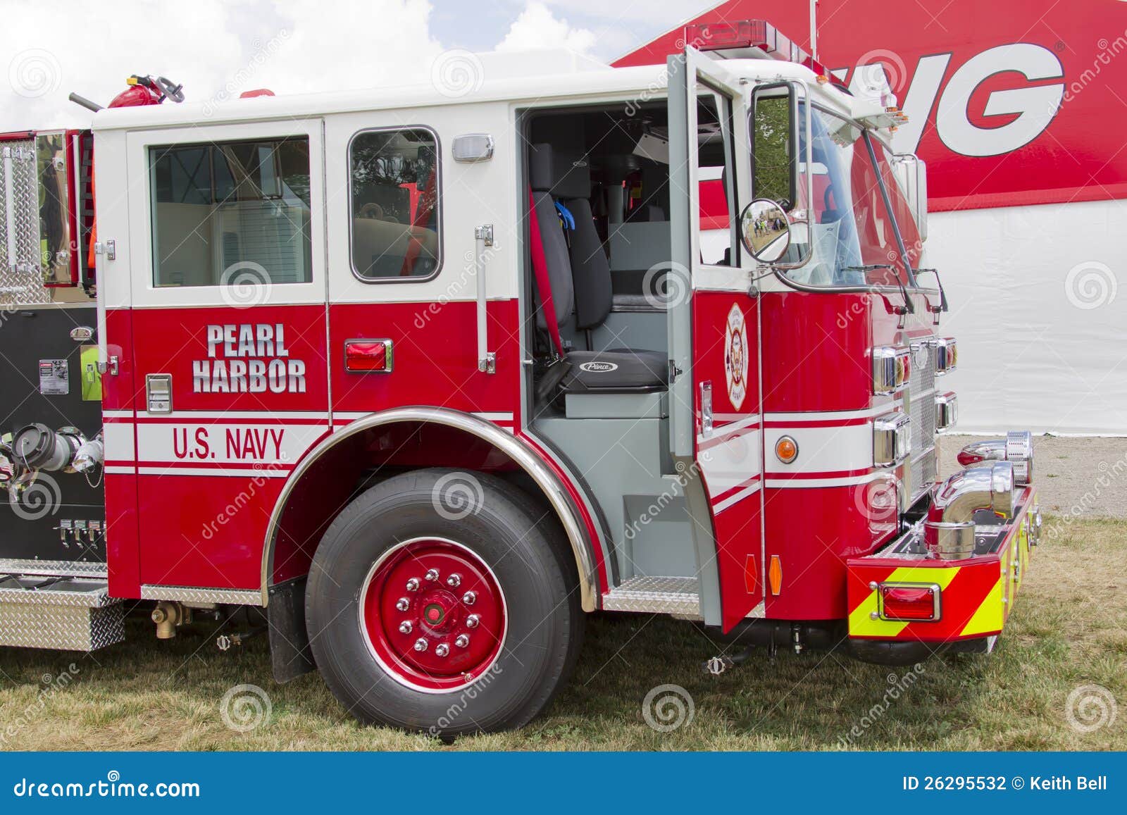 Pierce Fire Truck Marked US Navy Pearl Harbor Editorial Photography