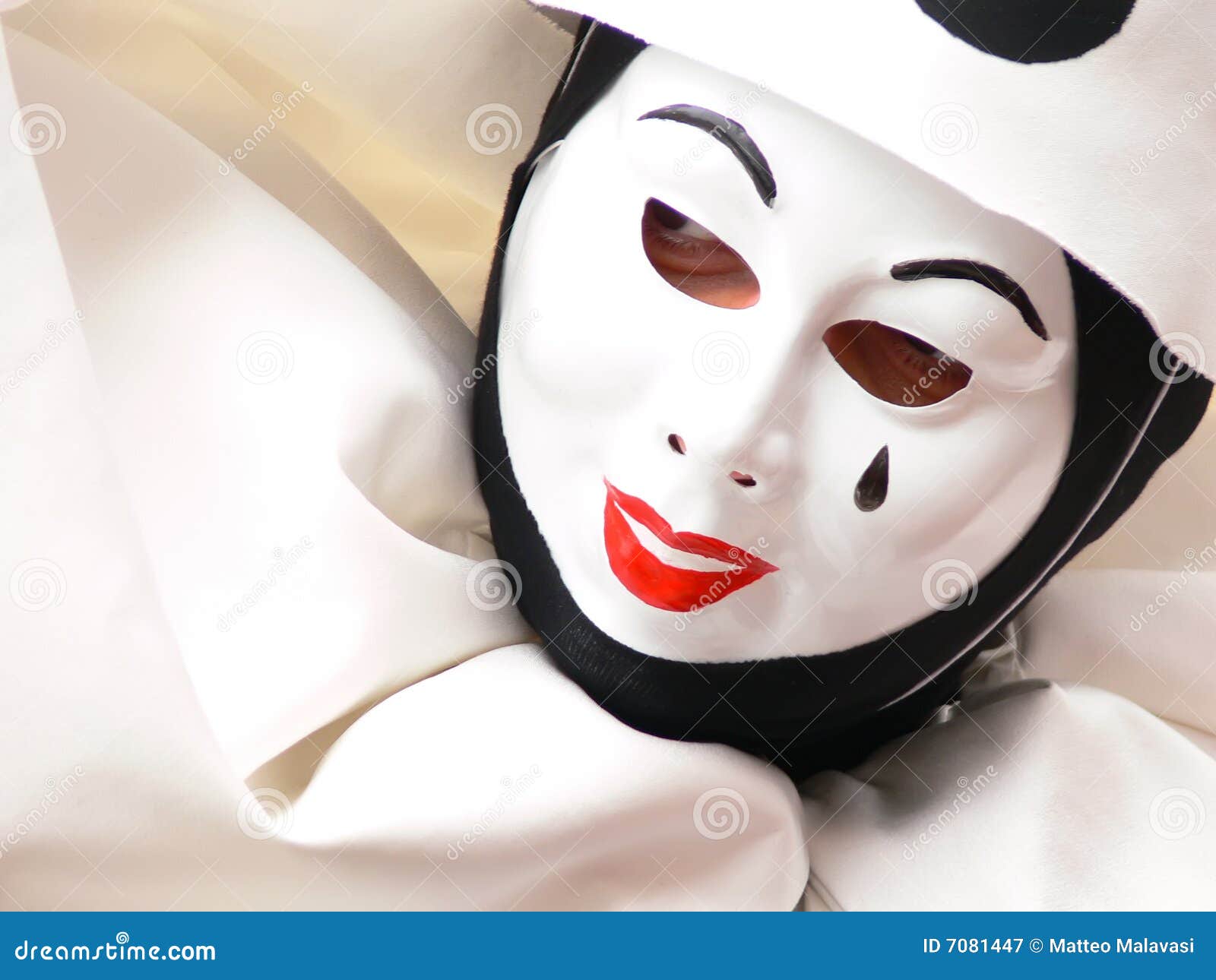 Pierrot close-up stock image. Image of person, black, positivity - 7081447