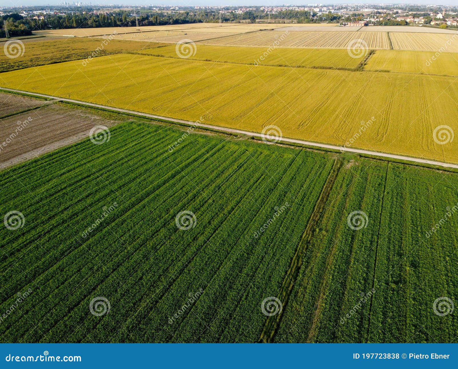 pieve emanuele fields from drone
