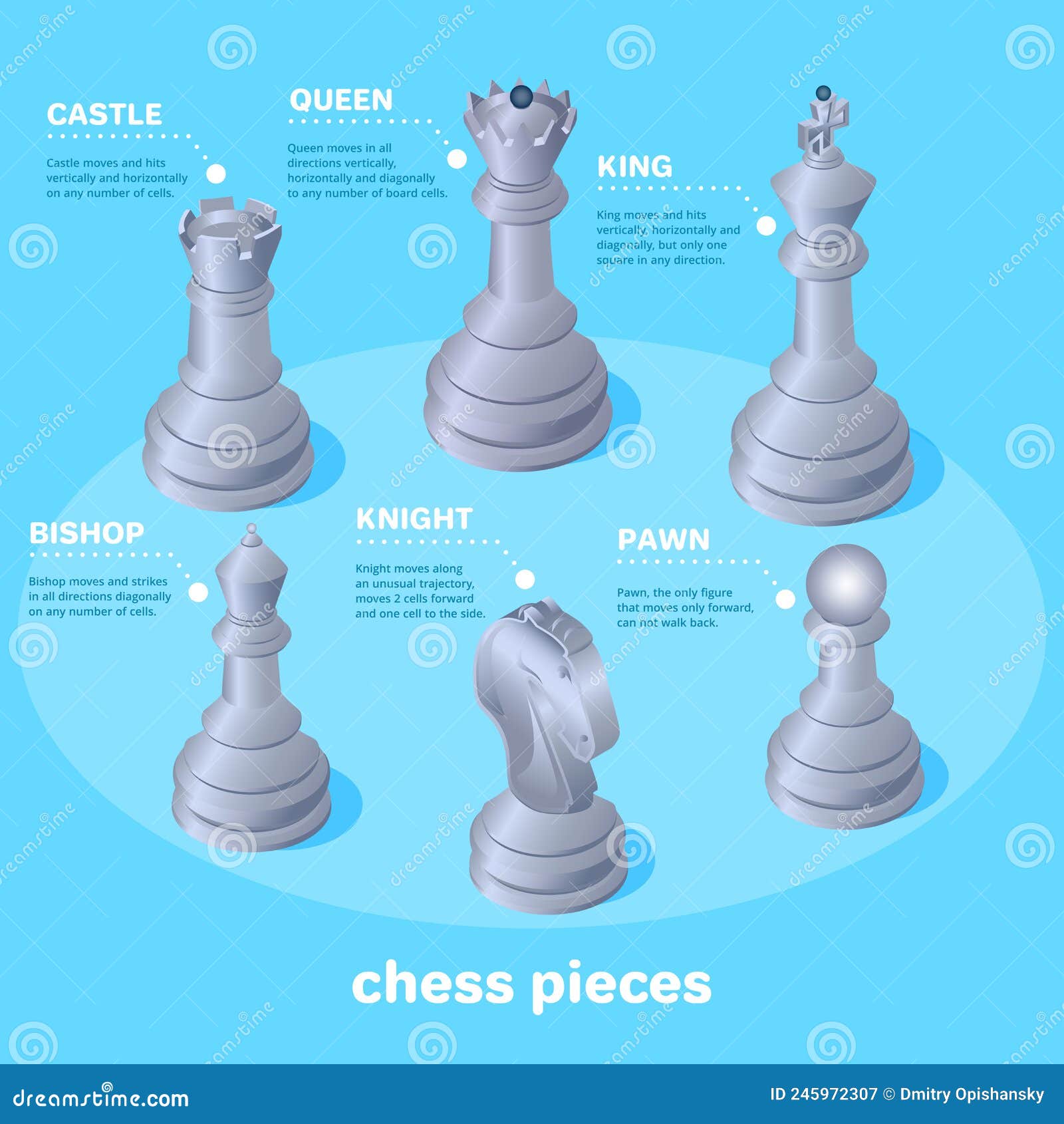 Piezas Ajedrez, Nombres