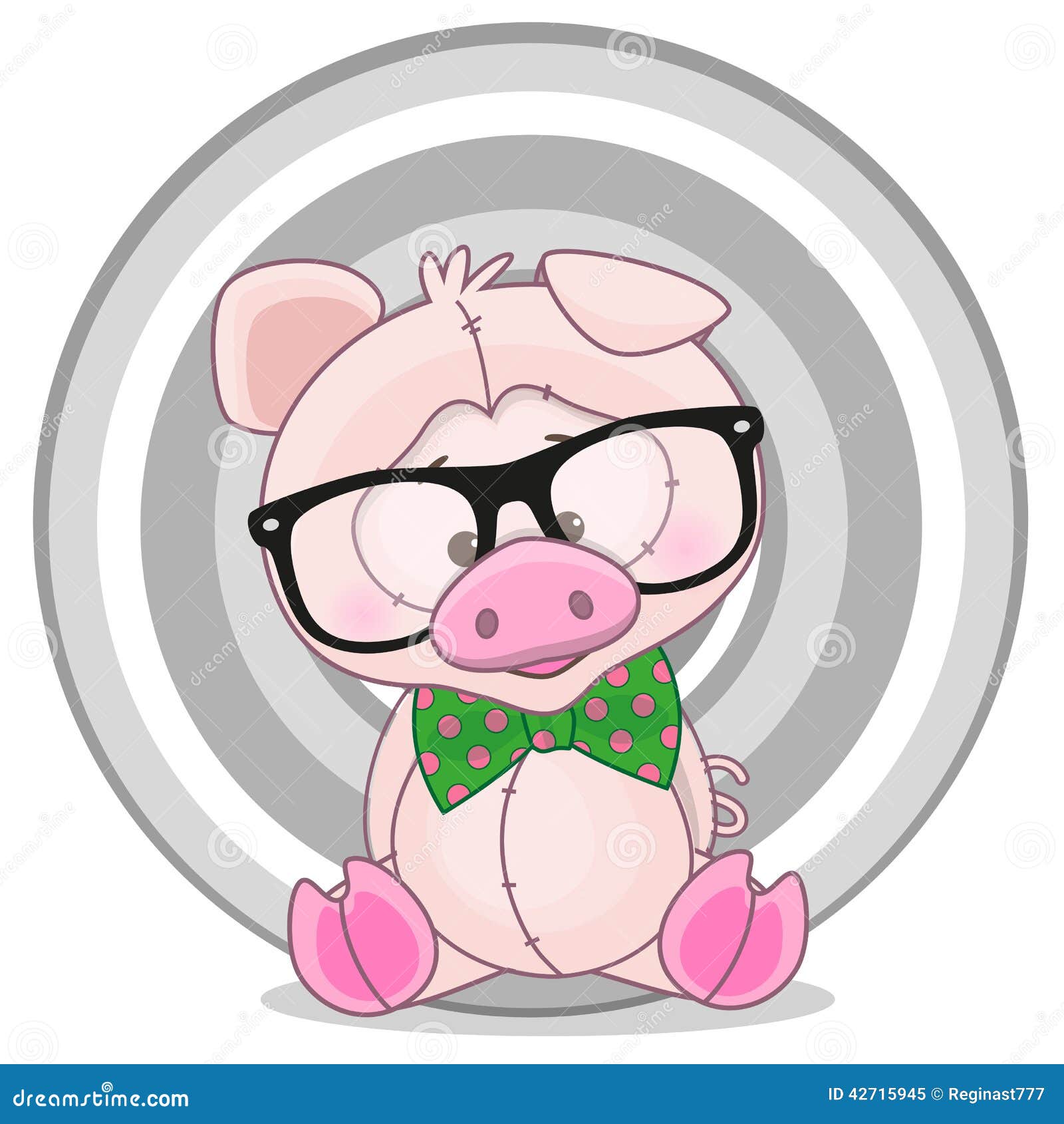 Pig stock vector. Illustration of glasses, university 42715945