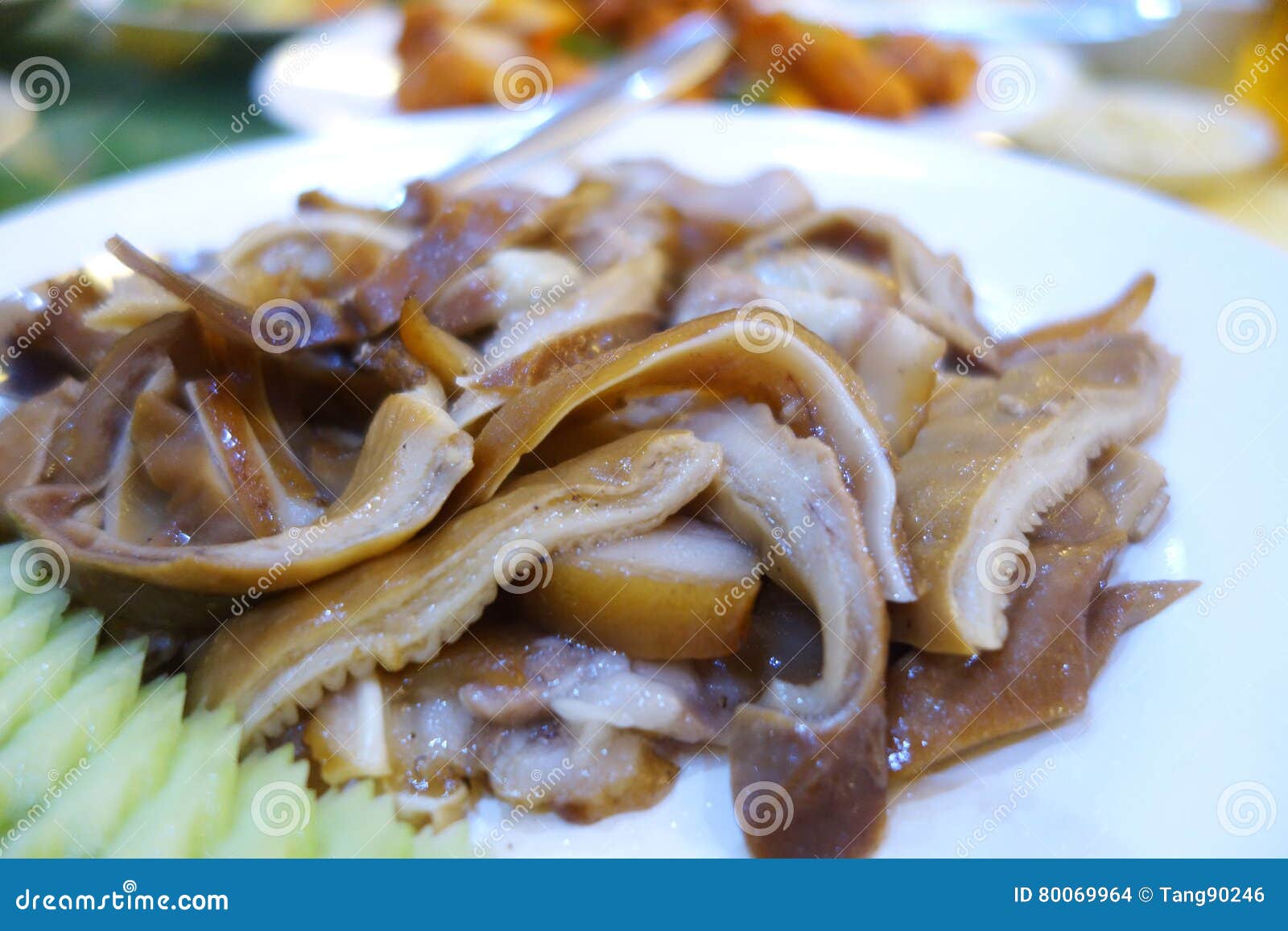 Pig ears cold dish stock photo. Image of dish, long, term 80069964