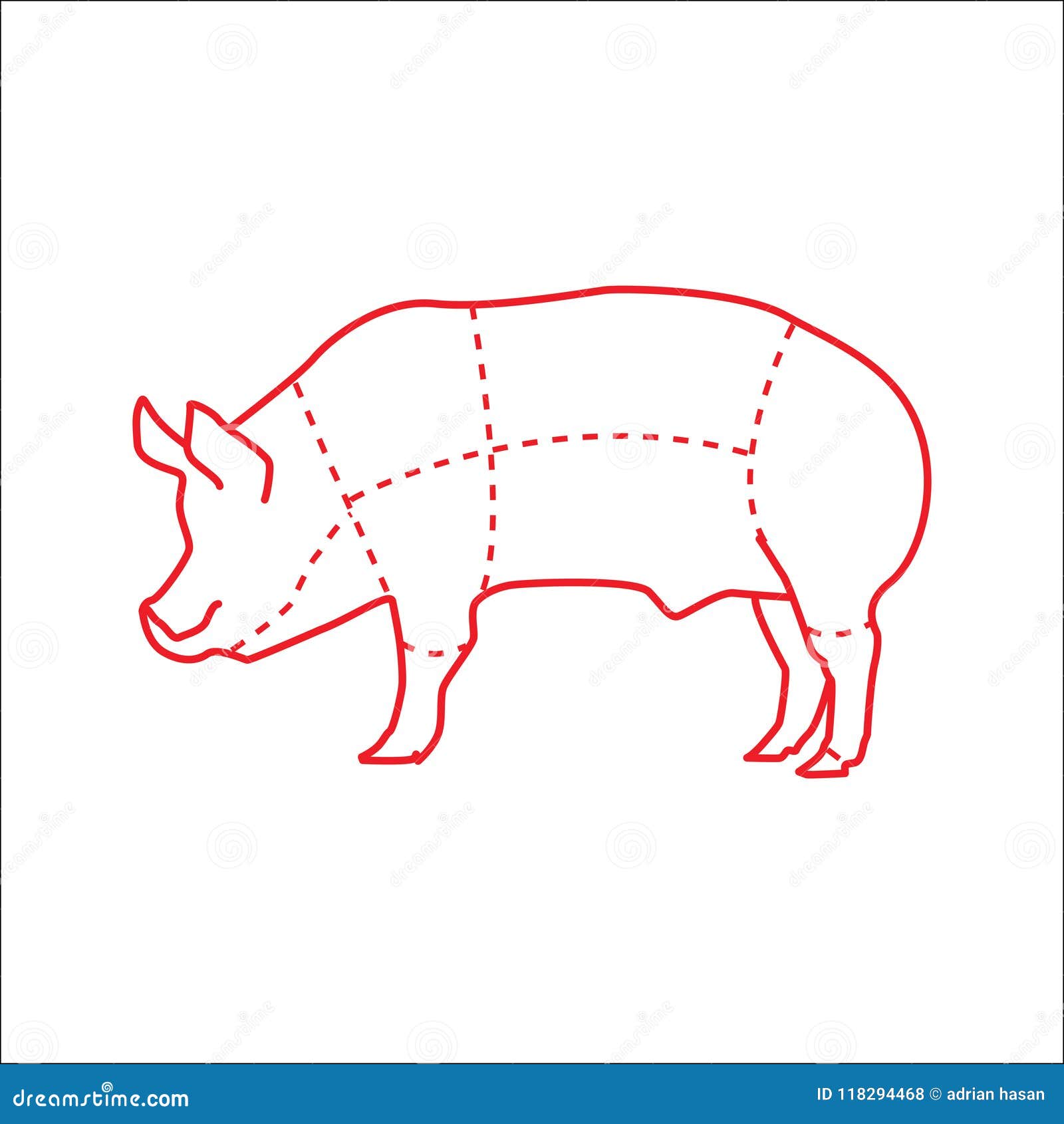 Pig Butcher Chart Art