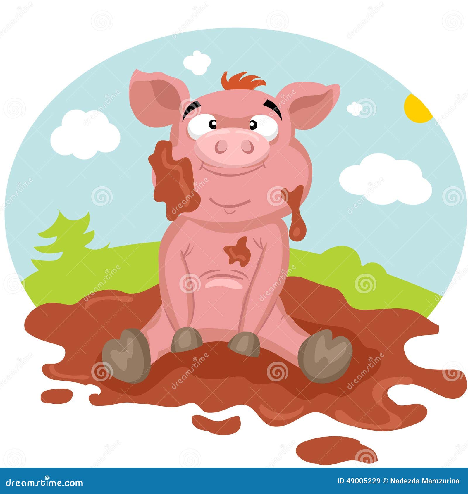 clipart pig in mud - photo #20