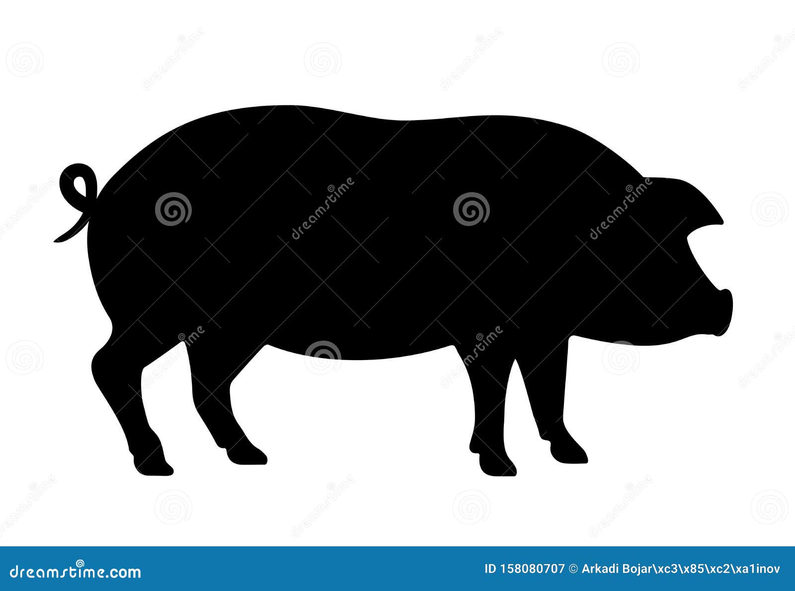 pig silhouette  icon