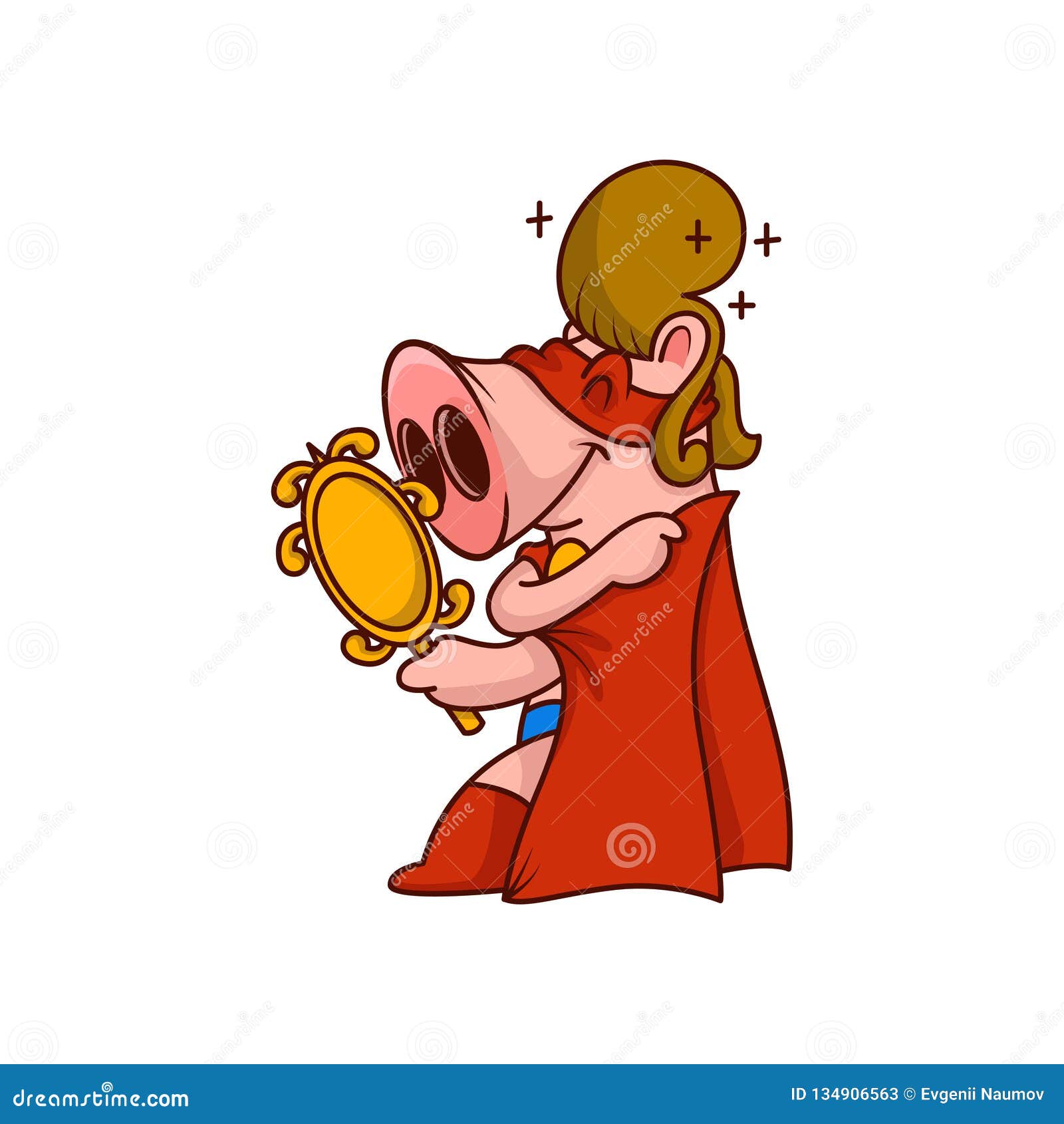 Pig Superhero with Stylish Haircut Looking at Yourself in the Mirror. Funny Humanized Animal. Cartoon Vector Icon Stock Vector - Illustration of gold, emoji: 134906563 Pig Superhero with Stylish Haircut Looking at Yourself in the Mirror. Funny Humanized Animal. Cartoon Vector Icon Stock Vector - Illustration of gold, emoji: 134906563