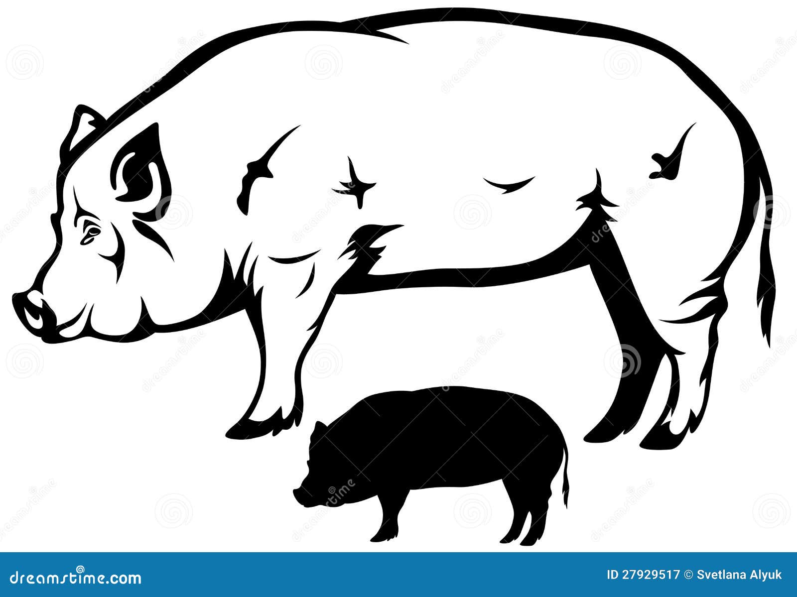 Featured image of post Pig Vector Black And White Stock vector pictogram farm black icon set