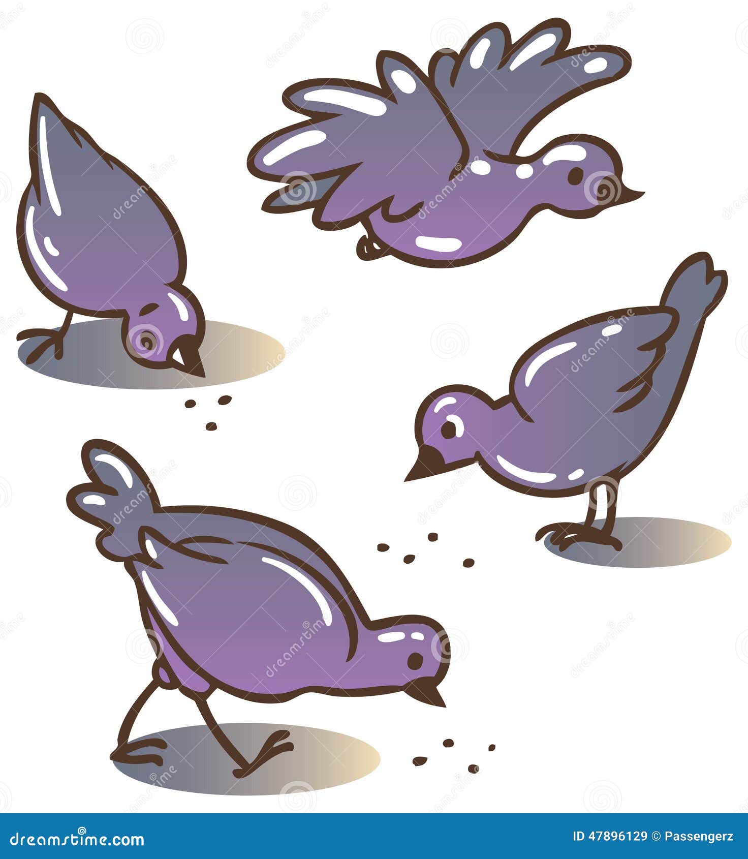 pigeons peck feed