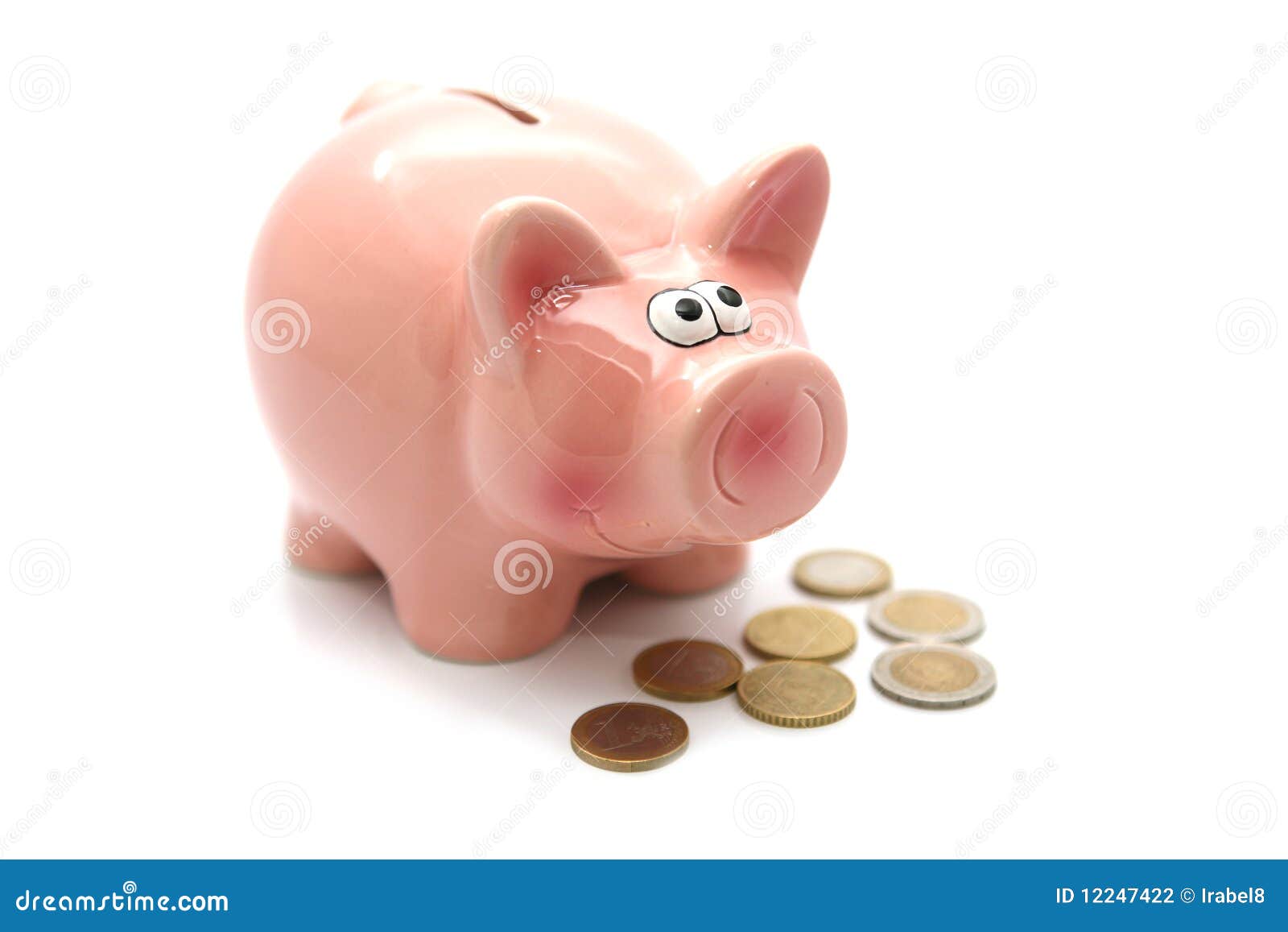 Piggy bank stock photo. Image of bill, profit, coin, money 12247422
