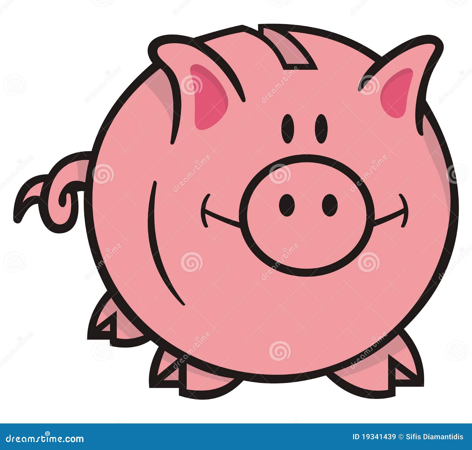 Piggy bank stock vector. Illustration of pink, banking - 19341439