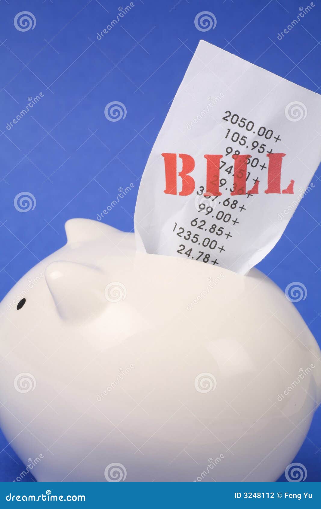 Piggy Bank and bills stock photo. Image of finance, financial 3248112