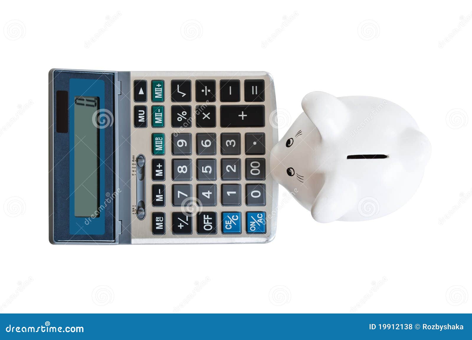 Piggy Bank & Calculator Stock Photo Image of dollars, objects 19912138