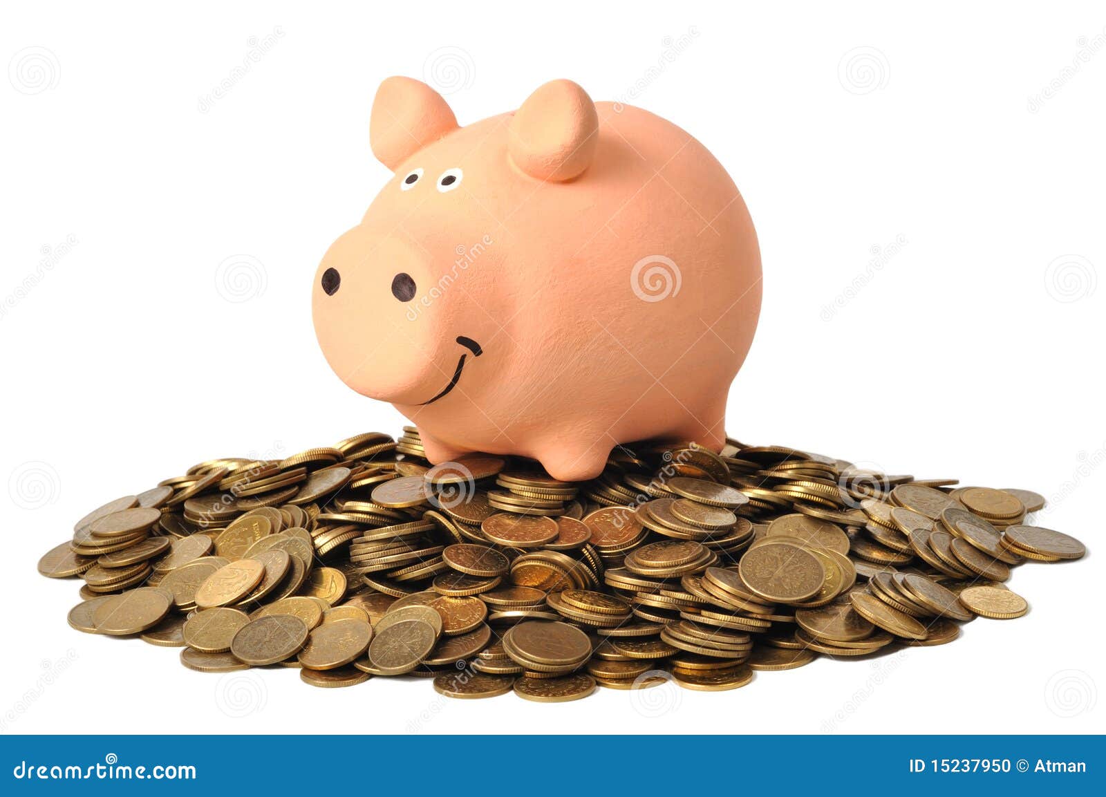 piggy bank with coins