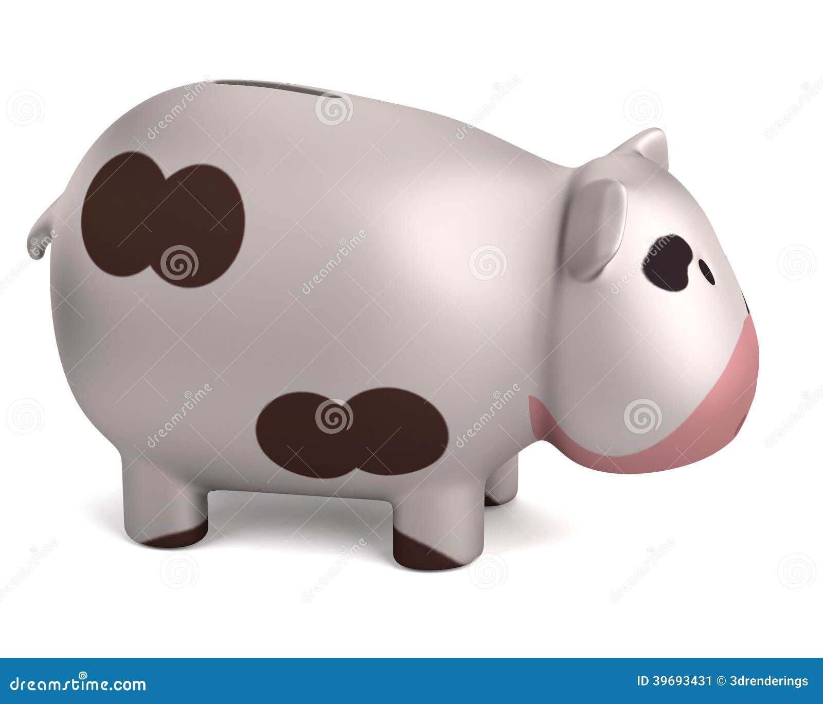 Piggy bank cow stock illustration. Illustration of piggy 39693431