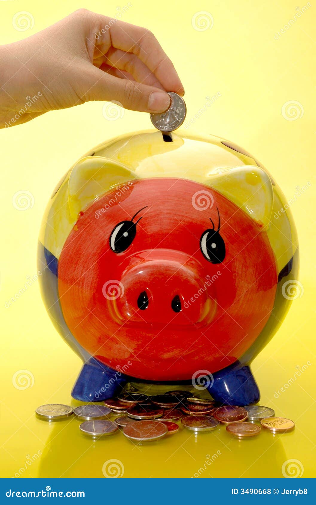 Piggy bank deposit stock photo. Image of fist, financial 3490668