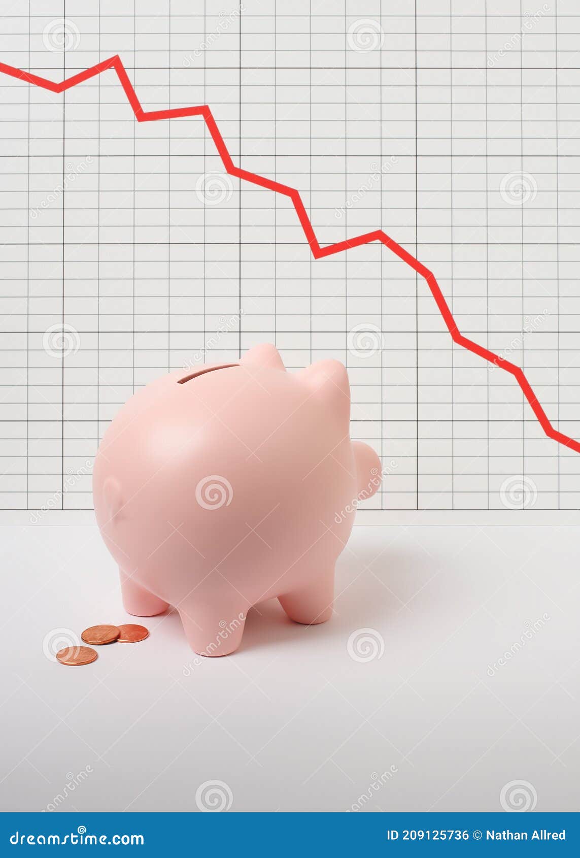piggy bank and economic downturn