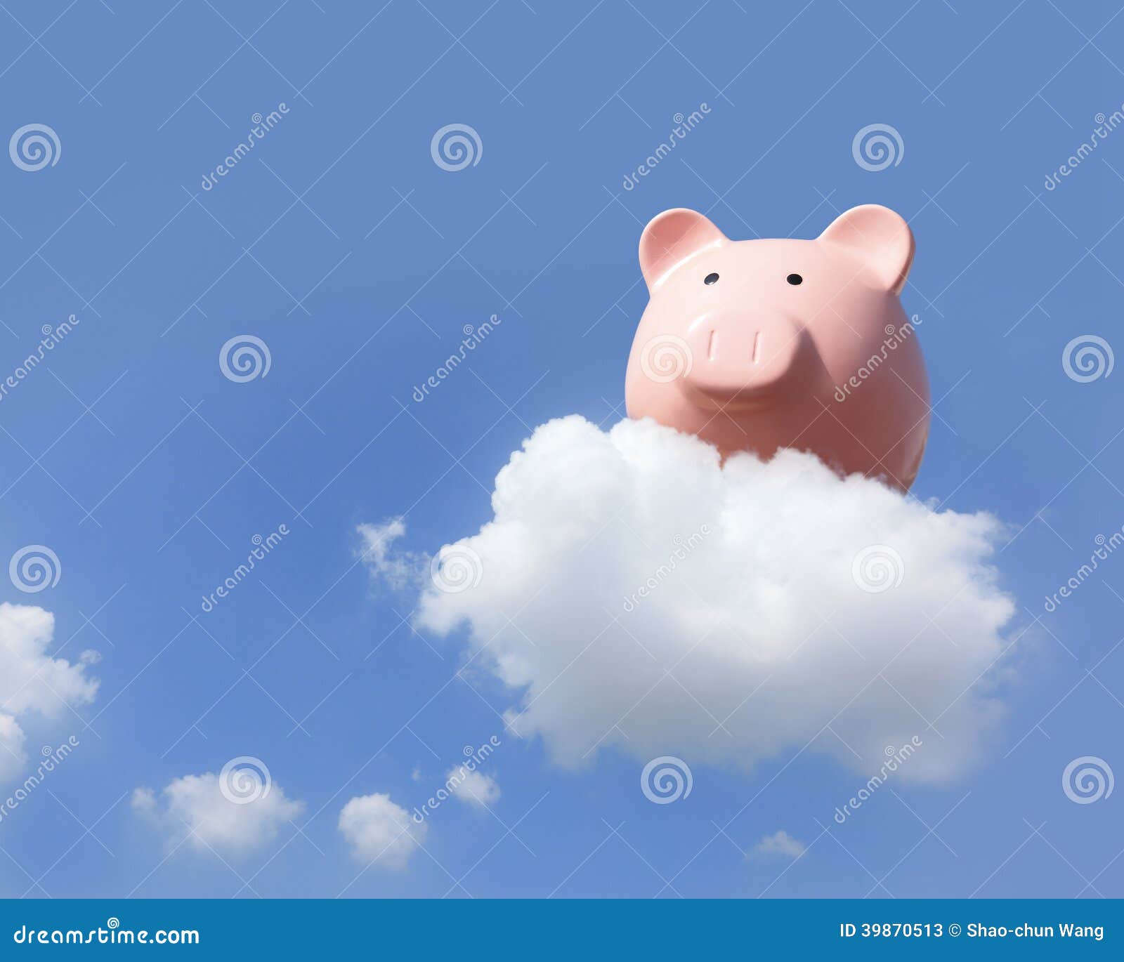 piggy bank flying free