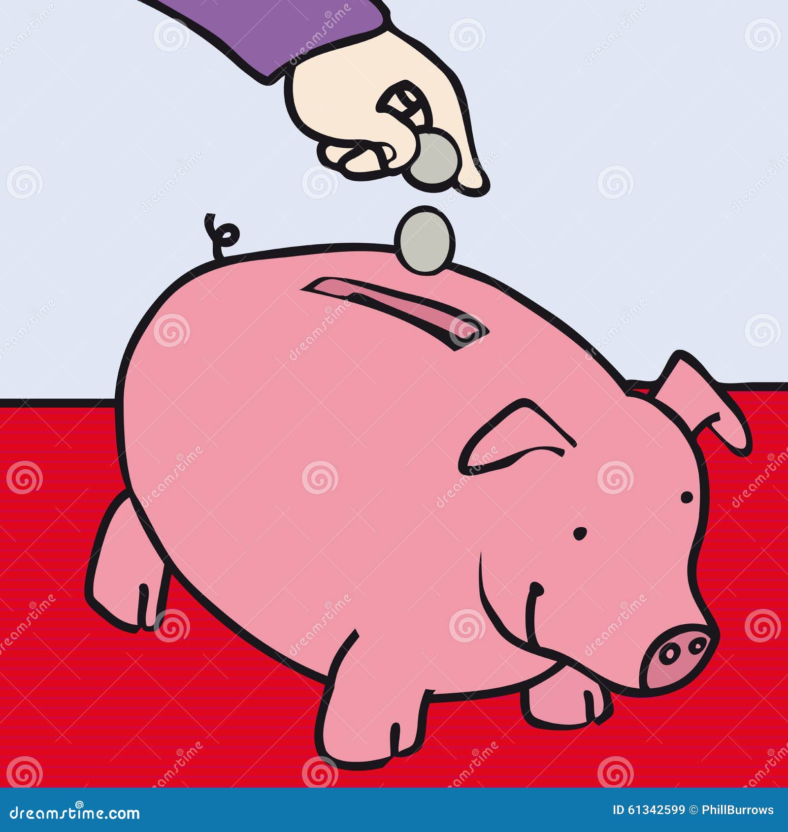 Piggy bank stock vector. Illustration of dosh, savings 61342599