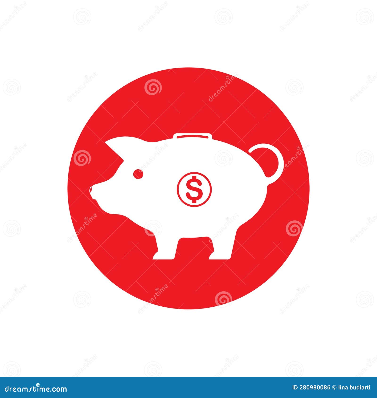 Piggy Bank Icon stock vector. Illustration of clock 280980086