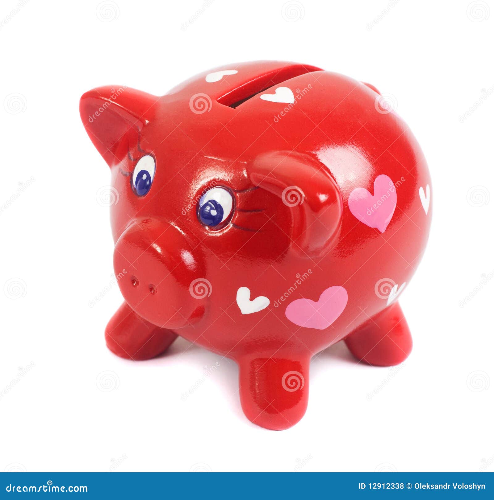 Piggy bank in love stock photo. Image of heart, souvenir 12912338