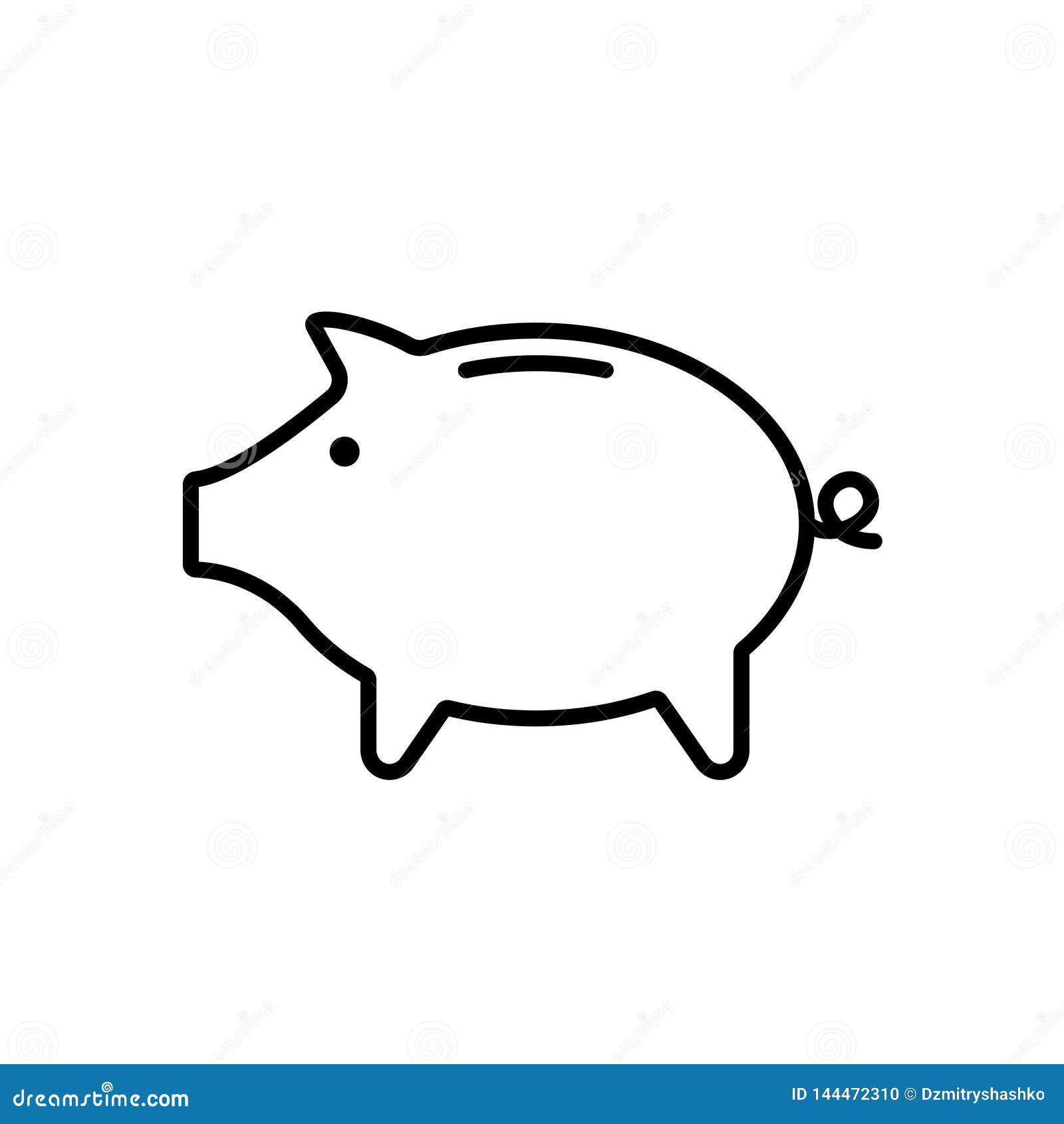 Piggy Bank Clip Art Outline