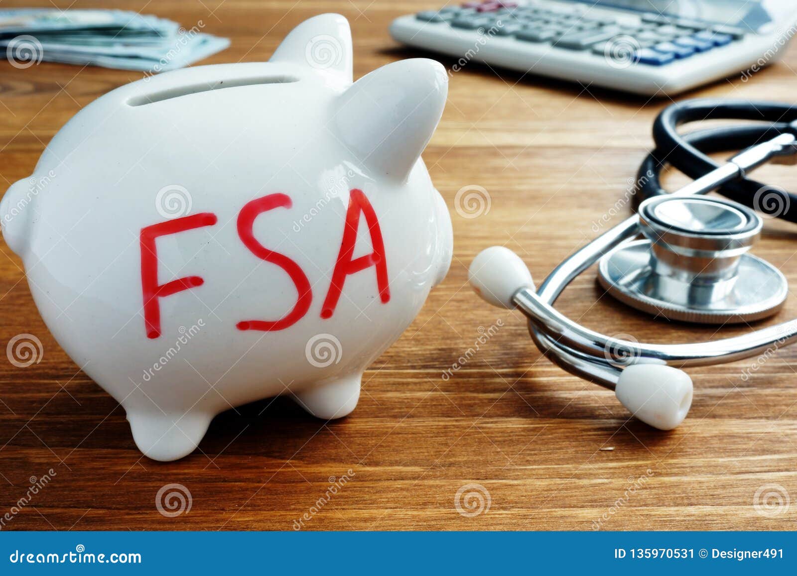 piggy bank with letters flexible spending account fsa
