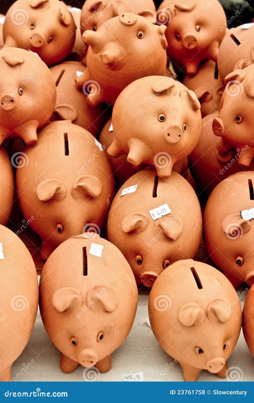 Piggy banks on sale stock photo. Image of ceramic, finance 23761758
