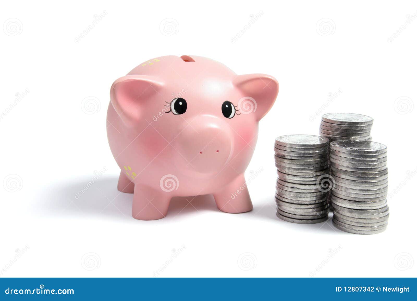 piggybank and coins