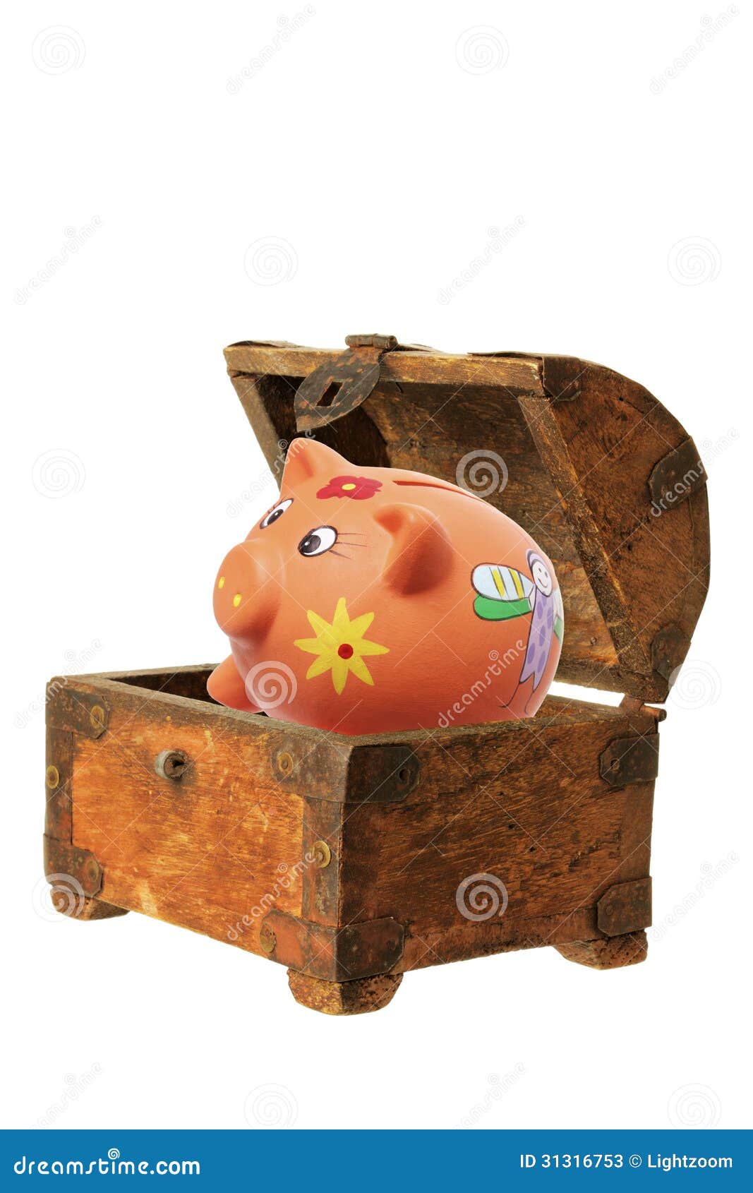 Piggybank and Treasure Box stock image. Image of safe 31316753