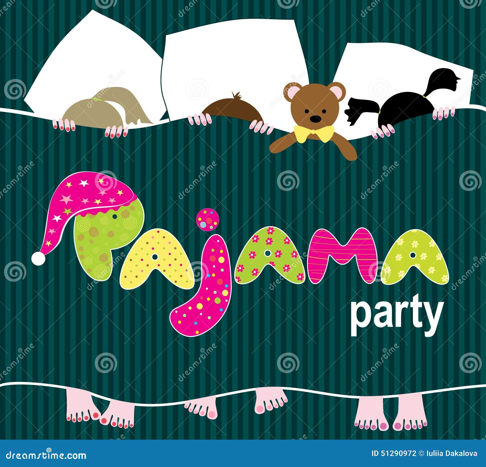 Pigiama Party Illustrazione Vettoriale Illustrazione Di Uomo 51290972